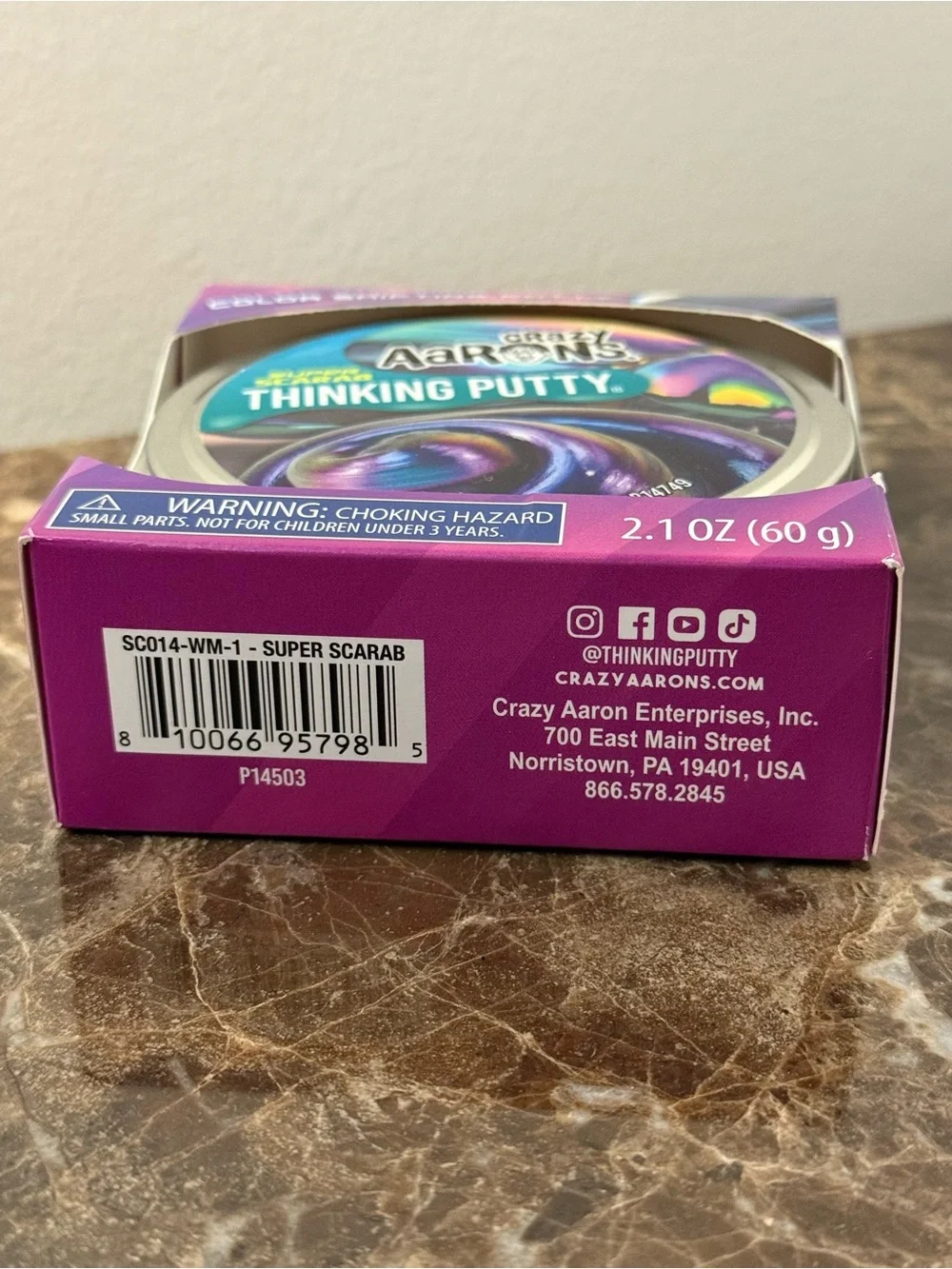 Super Scarab Thinking Putty - Color Shifting Purple/Blue